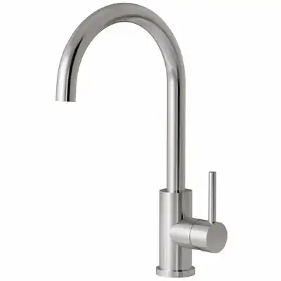 Bedste pris | Lavabo Kubus 140 RS Round køkkenarmatur i Rustfrit stål